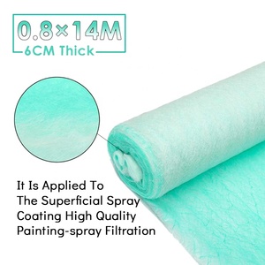 50mm-100mm Độ dày vật liệu cắt Nhỏ Sợi Mat Lọc phương tiện truyền thông cuộn sợi thủy tinh cảm thấy cho gian hàng phun - Product Image 2