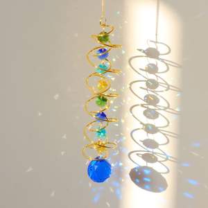 Polished Wind <b>Spinner</b> Stabilizer Hanging Suncatcher Gazing Crystal <b>Ball</b> Rainbow Maker 45cm Garden Decor Swivel Hook Healing - Product Image 6