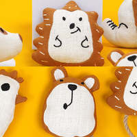 Jouet en peluche pour chat avec herbe à chat et corde, résistant aux morsures, jouet interactif à mâcher pour les molaires, pour le nettoyage des dents des chatons, jouet en peluche pour chat avec herbe à chat