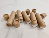 Baume à lèvres rond bio premium, emballage en tube de papier écologique, biodégradable et recyclable, estampage à chaud pour une protection contre l'humidité