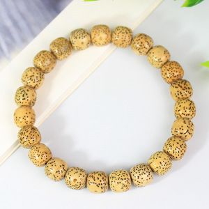 Phật cầu nguyện Yoga Thiền tay chuỗi Quà Tặng tự nhiên hạt gỗ màu vàng Sao Mặt Trăng Vòng tay bồ đề - Product Image 4