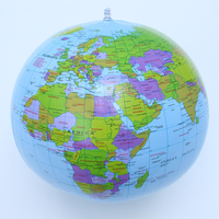 Globe Gonflable Monde Terre Océan Carte Balle Géographie Apprentissage Ballon de Plage Jouet Enfants PVC Jouet Éducatif