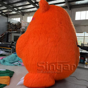 <span class=keywords><strong>Monstruo</strong></span> Inflable Gigante de 3m, Rosa, Naranja y Verde, de Tela Oxford 300D, Peludo, con Ventilador Incorporado, para Decoración de Festivales - Product Image 5