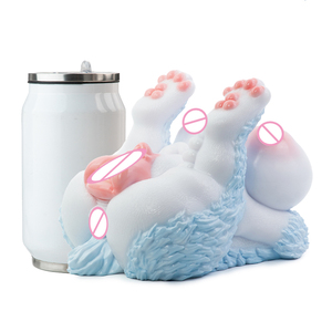 Muñeca sexual de doble canal con diseño de zorro de fantasía, con senos suaves y herramientas de entrenamiento de pene de silicona, ideal para principiantes. - Product Image 1