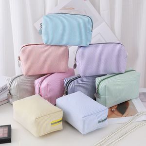 Bolsa de Maquillaje Portátil de Pana con Logotipo Personalizado al por Mayor, Bolsa de Almacenamiento para Brochas, Organizador de Belleza con Cierre, Bolsas de Cosméticos para Viaje - Product Image 1