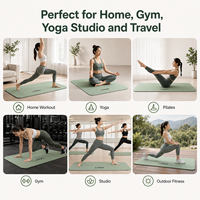 Tapis de yoga TPE peu encombrant, antidérapant et léger, enroulable, pour la maison, la salle de sport et le studio – Vente en gros