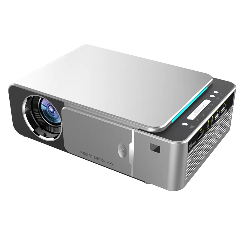 T6 светодиодный видеопроектор Hd 720p портативный с поддержкой 4k Full Hd 1080p умный домашний кинотеатр