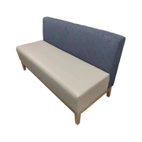 Banquette longue moderne en cuir rétro à dossier haut, personnalisable, pour restaurant, hôtel, café