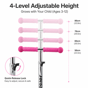 Trottinette pliable pour enfants avec <span class=keywords><strong>roues</strong></span> lumineuses en PU, hauteur réglable sur 4 niveaux, trottinette à <span class=keywords><strong>3</strong></span> <span class=keywords><strong>roues</strong></span> pour garçons et filles de <span class=keywords><strong>3</strong></span> à 12 ans - Product Image 4