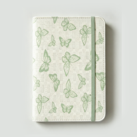 Cuaderno de Tapa Dura de Piel Sintética con Diseño de Mariposa YALONG YLA5R010, 120 Hojas, Banda Elástica, Multicolor Pastel, Perfecto para Diario