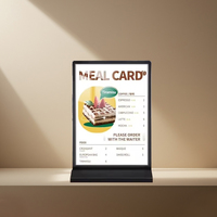 A4 table utilisant boîte à lumière boutique menu conseil double affiche led signe publicité boîte à lumière led menu