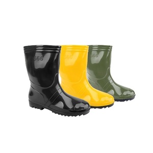 Bottes en caoutchouc SSBO 25 cm de haut imperméables antidérapantes résistantes aux morsures de serpent flexibles élastiques et confortables pour diverses activités - Product Image 1