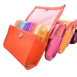 Pp Pill Organizer lưu trữ trường hợp biểu tượng tùy chỉnh PU đóng gói túi 28 ngăn hàng tuần Pill hộp