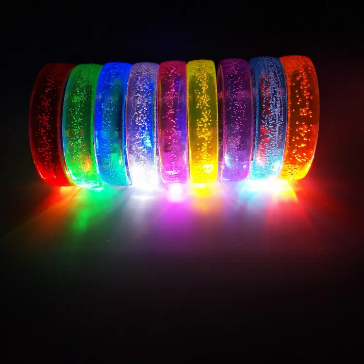 Custom Music Wristband Led Flashing Glowing Color Changing Led Bracelet