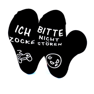 En Existencia, Calcetines de Juego Unisex de Algodón Antideslizantes con Adhesivo, No Molestar, <span class=keywords><strong>Estoy</strong></span> Jugando - Product Image 1