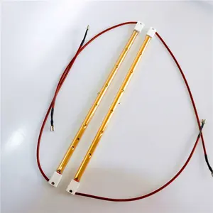 R7s Full Gold Short Wave Halogen Infrared Heating Lamps For Painting Machine