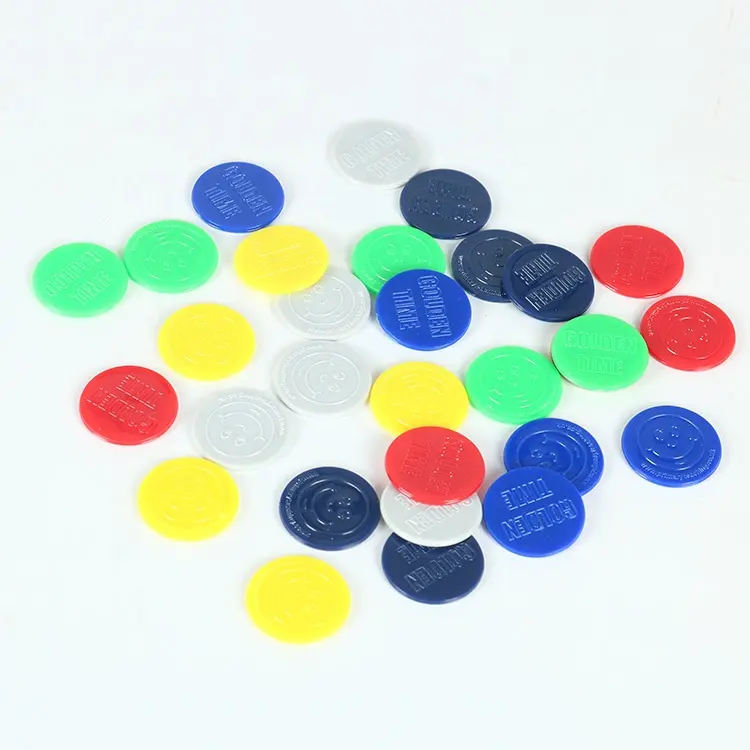 Moedas de token de jogo reutilizáveis de plástico
