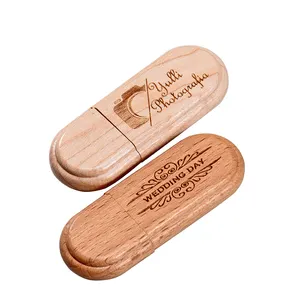 jaster Wooden USB 2.0 Flash Drive Data Storage cle USB memory Stick 16gb 32gb 64gb Pendrive with Wooden Box