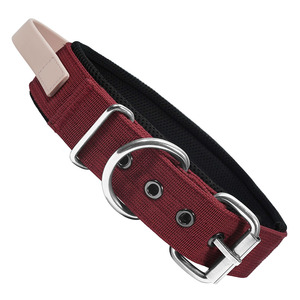 Single Pin Buckle <b>Dog</b> <b>Collar</b> And Leash Set Nylon Soft Padded Liner Metal D Ring Frog Buckle Outdoor <b>Training</b> Custom - Product Image 1
