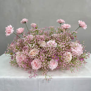 Arrangements floraux d'allée en soie personnalisés décorations d'allée de mariage fleurs disposition de scène de mariage allée de fleurs de fiançailles - Product Image 1