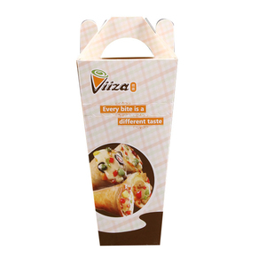 Custom Black One Piece Cone Box for Mini Pizza Food Grade Paper