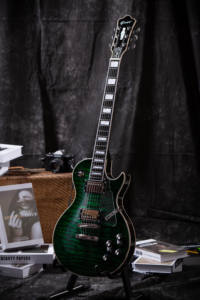 <span class=keywords><strong>LP</strong></span> Caoba Guitarra eléctrica de 6 cuerdas Brillo Sólido Top HPL Diapasón OEM Profesional - Product Image 2