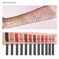 Set Lip Gloss dan Lip Liner Profesional Tekstur Halus Melembapkan Tahan Lama Lipstik Berwarna untuk Penggunaan Sehari-hari