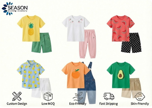 Kits 2 pièces à motifs variés, vêtements pour enfants brevetés, pour 0-12 ans, en coton, vente en gros A+++ Fujian Unisexe - Product Image 3