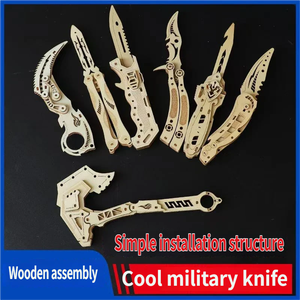 Modelo de Cuchillo 3D de Madera para Ensamblar, Rompecabezas DIY, Bloques de Construcción de Madera, Juguete para Niños, Regalo Creativo - Product Image 2