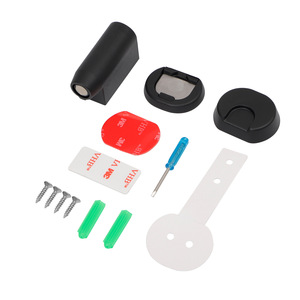 Door Stopper Floor Mount Magnetic Black White Plastic Minimalist Design Easy Installation For Indoor Bathrooms Toilets - Product Image 1