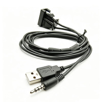 Câble d'extension USB AUX pour voiture, prise de panneau intégrée pour Toyota Corolla Camry Highlander RAV4 Levin, modification audio