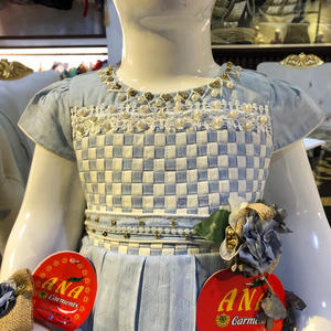 Nuevo diseño cajas pequeñas estilo vestido de algodón último vestido de bebé diseños de lujo niños primavera vestido de baile Formal - Product Image 3