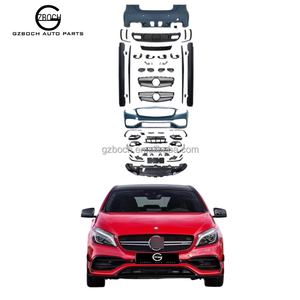 Parachoques Delantero y Trasero para <span class=keywords><strong>Mercedes</strong></span> <span class=keywords><strong>Benz</strong></span> Clase A W176 A180 A200 <span class=keywords><strong>A250</strong></span> A35 <span class=keywords><strong>AMG</strong></span>, Kit de Carrocería A45 <span class=keywords><strong>AMG</strong></span>, Faldones Laterales, Difusor Trasero - Product Image 1