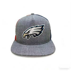 Casquette de baseball unisexe pour l'extérieur avec broderie intégrale de drapeau, logo personnalisé, 5 panneaux en toile respirante/imperméable, fermeture snapback - Product Image 1