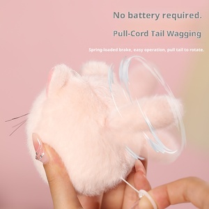 Adorable Oso de Peluche Rosa con Relleno de Algodón PP, Cola Móvil, Activación por Presión, Adorno Colgante, Regalo para Parejas, Muñeco de Peluche - Product Image 3