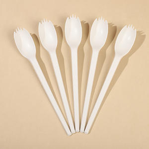 제조사 옥수수 전분 칼 옥수수 전분 스푼 농축 6 7 인치 일회용 옥수수 전분 스푼 스푼 과일 케이크 - Product Image 1