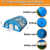 Tente dôme transparente portable étanche à l'air personnalisée couverture de piscine gonflable pour piscine de pirate