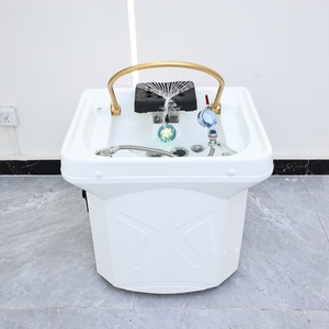 Professional Hair Washing Portable White Shampoo Sink Bowl with Spa Head Water Circulation Therapy and 60L Water Storage - Product Image 2