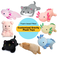 Cadeau personnalisé pour enfants Jouet en peluche animal chauffant au micro-ondes Jouet en peluche sensoriel lesté pour soulager l'anxiété des enfants