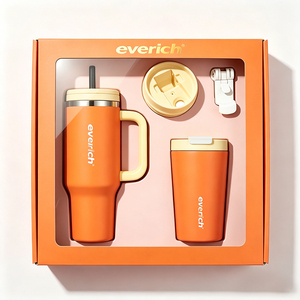 Wholesale Modern Stainless Steel Insulated Tumbler <strong>Set</strong> 40oz Handle Tumbler + 14oz <strong>Coffee</strong> <strong>Mug</strong> Multiple Lids for Custom Business - Product Image 3