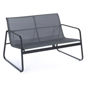 Venta caliente de fabrica patio SOFA set Conjunto de jardin Tubo de hierro gris redondo plano de 4 plazas textil de muebles - Product Image 3