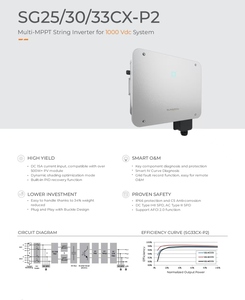 <span class=keywords><strong>Sungrow</strong></span>-Inversor de cadena multi-MPPT, inversor solar de alta eficiencia de 1000V CC para sistema fotovoltaico - Product Image 2