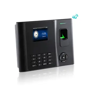 Sistema biométrico de asistencia de tiempo de huellas dactilares con puerto 4G/TCP/IP/USB con batería
