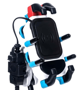 Support de téléphone à chargement intégré filaire et sans fil, support de téléphone pour moto, support de téléphone pour véhicule électrique - Product Image 1