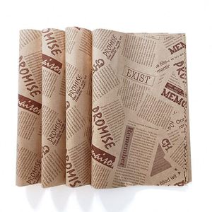 Simple Logo Printed Baking <b>Paper</b> Silicone Coated Double-Sided Wood Pulp <b>Greaseproof</b> Waterproof <b>Paper</b> Sheet for Pizza Bread Cake - Product Image 4