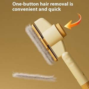 Wholesale <b>Dog</b> Cat <b>Hair</b> Comb Self Cleaning DeShedding <b>Remover</b> Slicker Brush Grooming Tool Pet <b>Hair</b> Cat Grooming Brush - Product Image 2