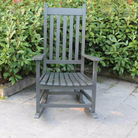 Chaise à bascule en bois massif de style classique populaire, chaise à bascule américaine en bois massif, utilisation intérieure et extérieure