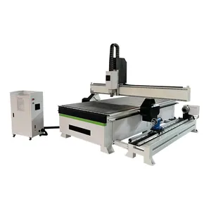 Grote Korting 1325 Cnc Router 4 As Roterende 3d Houtsnijwerk Graveren Houtbewerking Machine