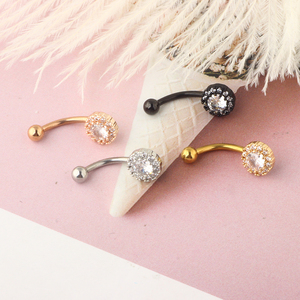 Fanpei Tùy Chỉnh Lông Mày Nhẫn Nón Bóng Kết thúc Đánh Bóng Thép Không Gỉ Chuối Núm Vú Nút Lông Mày Cơ Thể Xuyên Đồ Trang Sức Daith - Product Image 2