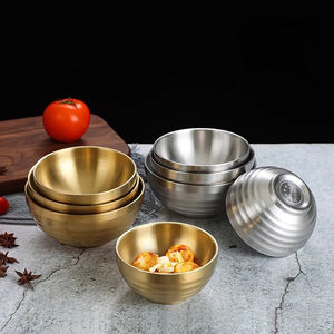 ชามใส่อาหารกันความร้อนสองชั้นทำจากสเตนเลส304ทองชามใส่อาหาร<span class=keywords><strong>ข้าวต้ม</strong></span>และซอสก๋วยเตี๋ยว - Product Image 6